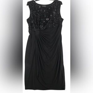 En focus studio black knot side cocktail dress Sz 8